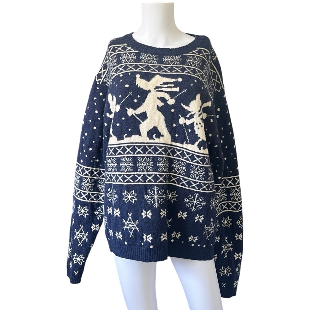 Vintage Disney Store Adventure Ahead Wool Ski Sweater Winter Mens Size Medium M